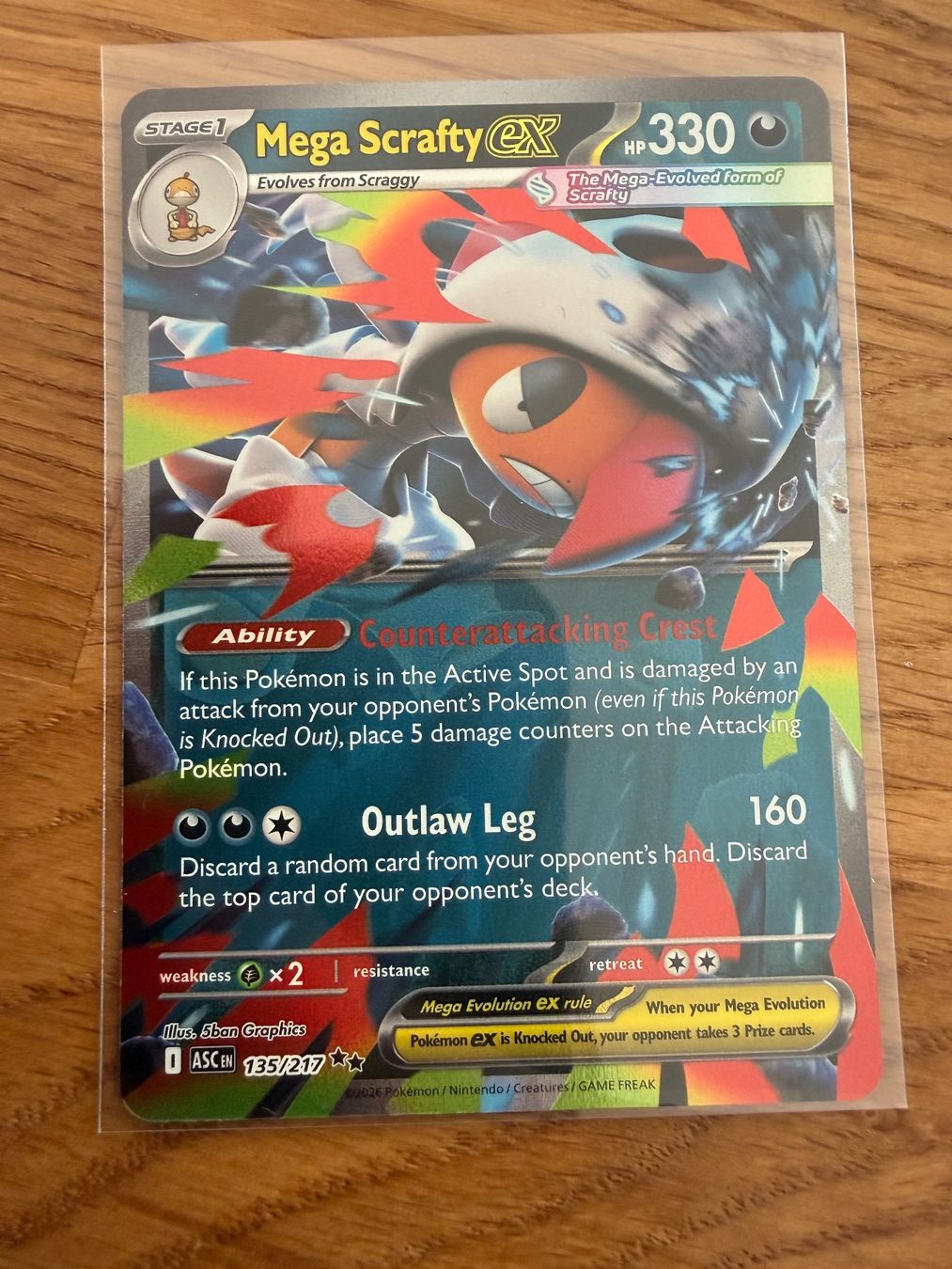 Pokémon Carte collezionabili: Mega Scrafty ex 135/217 – Usato da Amriswil venduto da sim_nlb6