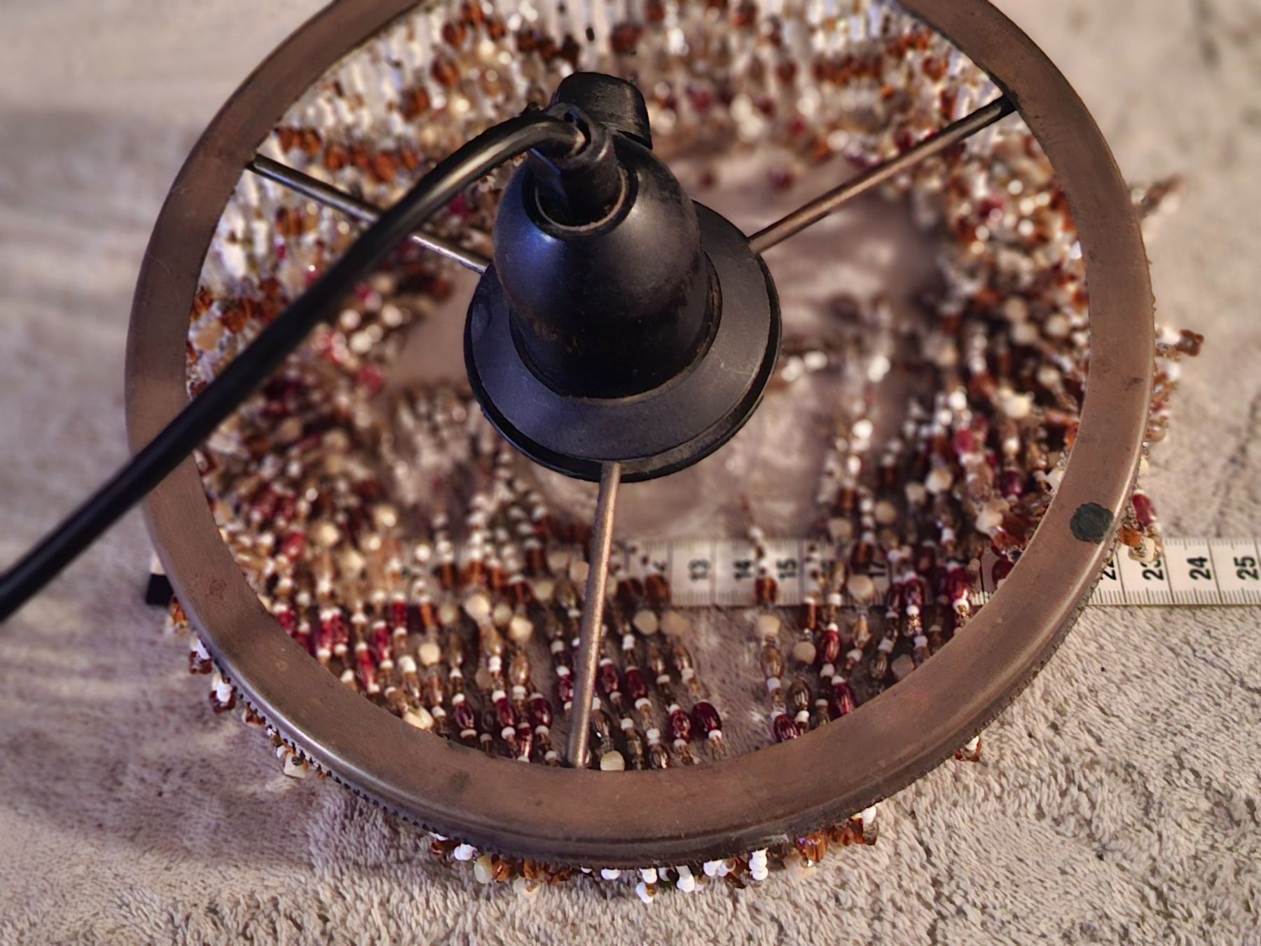 Kronleuchter & Deckenlampen: Wunderschönr Retro Lampe Perlenbehang,einzigartiges Design – Gebraucht aus Otelfingen von silver-moon 3
