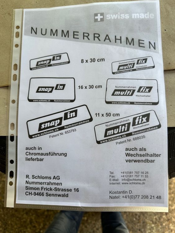Tutti pezzi di ricambio auto: 590 Stk. Auto-Nummernrahmen – Usato da Oensingen venduto da Sandokan8888 6