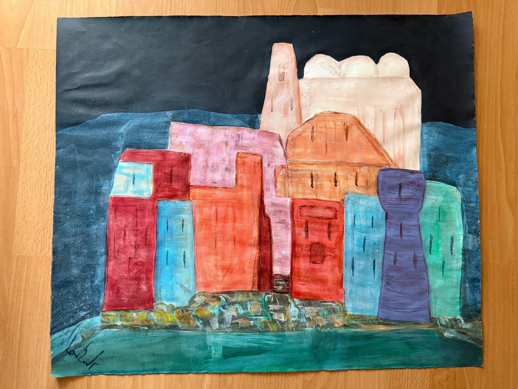 Dipinti: Aquarell auf Papier, Signiert – Usato da Dietikon venduto da aus-2-hand