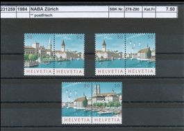 1984 "NABA - Züri", Zusammendrucke, ** postfrisch