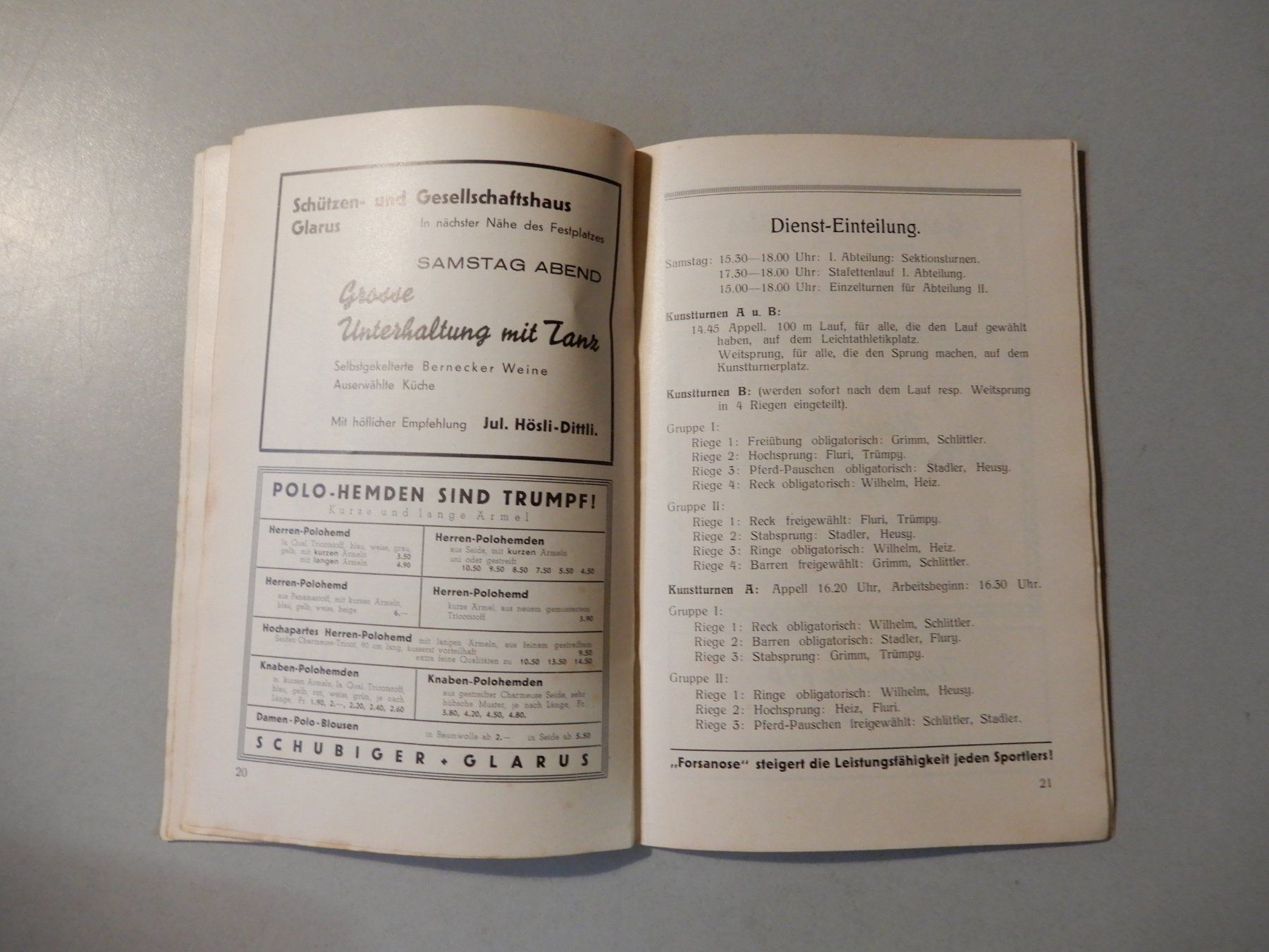 Dokumente: Glarner Kantonalturnfest 1935, Festführer – Gebraucht aus Erstfeld von Mario_boe0 5
