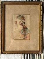 Original Modezeichnung um 19./20. Jhrt