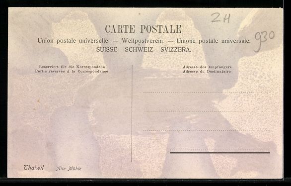 Cartes postales: AK Thalwil, Alte Mühle – D'occasion à Berlin par bartko-reher 1