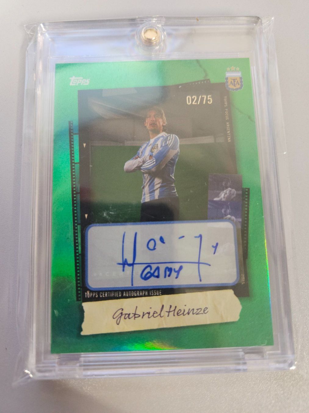 Topps Carte collezionabili: 2025 Focus Argentina Gabriel HEINZE Auto/75 – Usato da Arth venduto da Web_air1