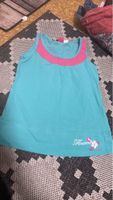 Blumen Top Gr. 122/128 Türkis Rosa Sommer Top Mädchen