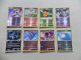 8 Pokémon Sammelkarten 2009 Text Deutsch 50-90 KP glänzend