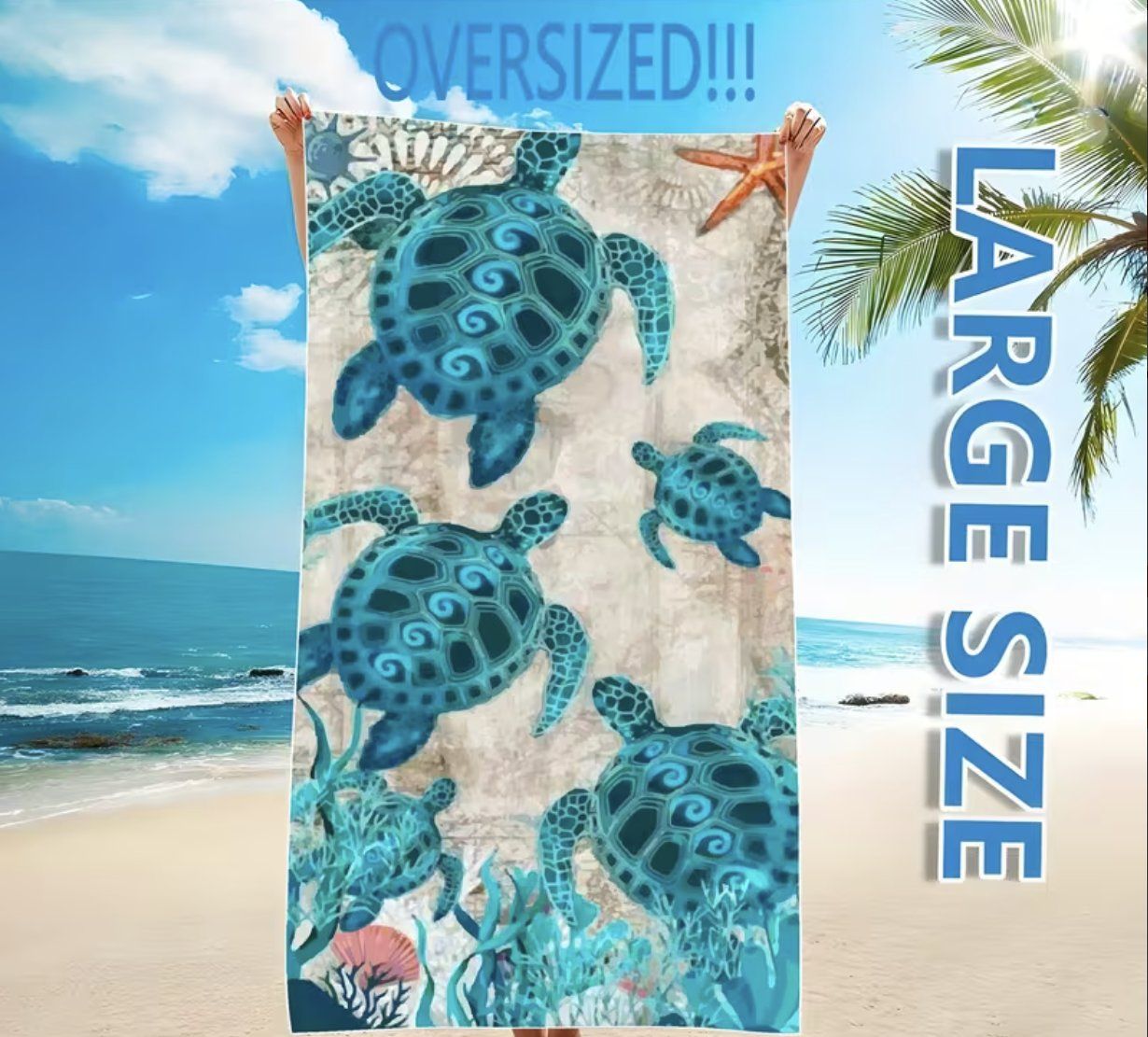 Teli da bagno: Übergrosses Mikrofaser-Strandtuch – Nuovo e nell'imballaggio originale da Oberglatt ZH venduto da JulFul 1