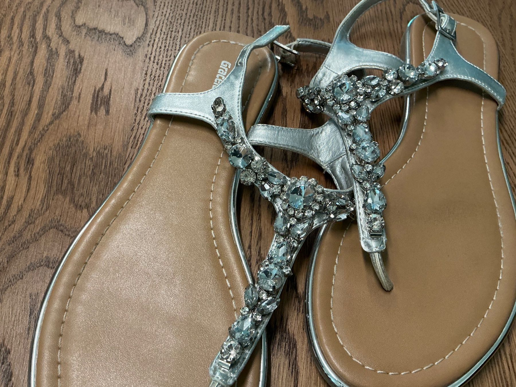 Graceland Chaussures femmes: Sandale Graceland silber Grösse 41 mit Steinen – D'occasion à Würenlos par Tina48 2