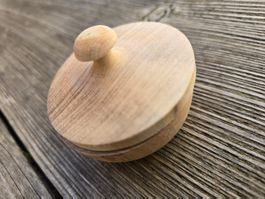 Holz: Dose mit Deckel, Aufbewahrungsbox