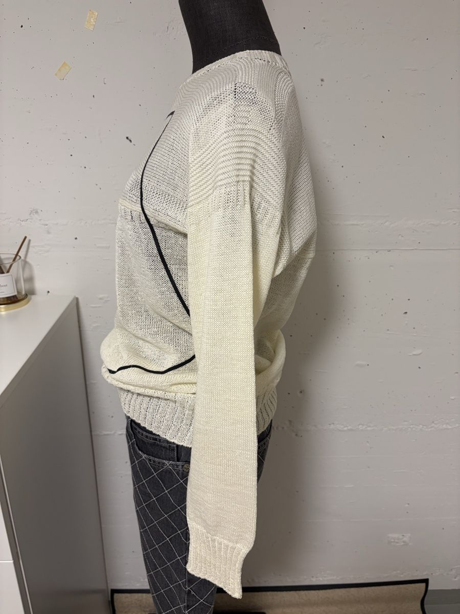 Chanel Pullover & Sweatshirts: Chanel Pullover off-white structured knit size 34 – Neu (gemäss Beschreibung) aus Sarnen von vik_jw5z 2
