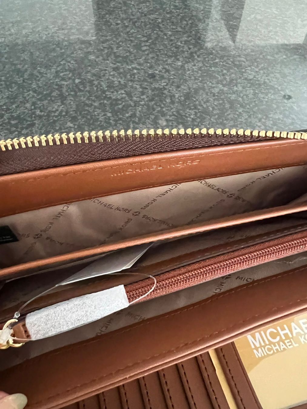 Michael Kors Portamonete: Michael Kors Portemonnaie brown – Nuovo e nell'imballaggio originale da Wiedlisbach venduto da Sistershop 1