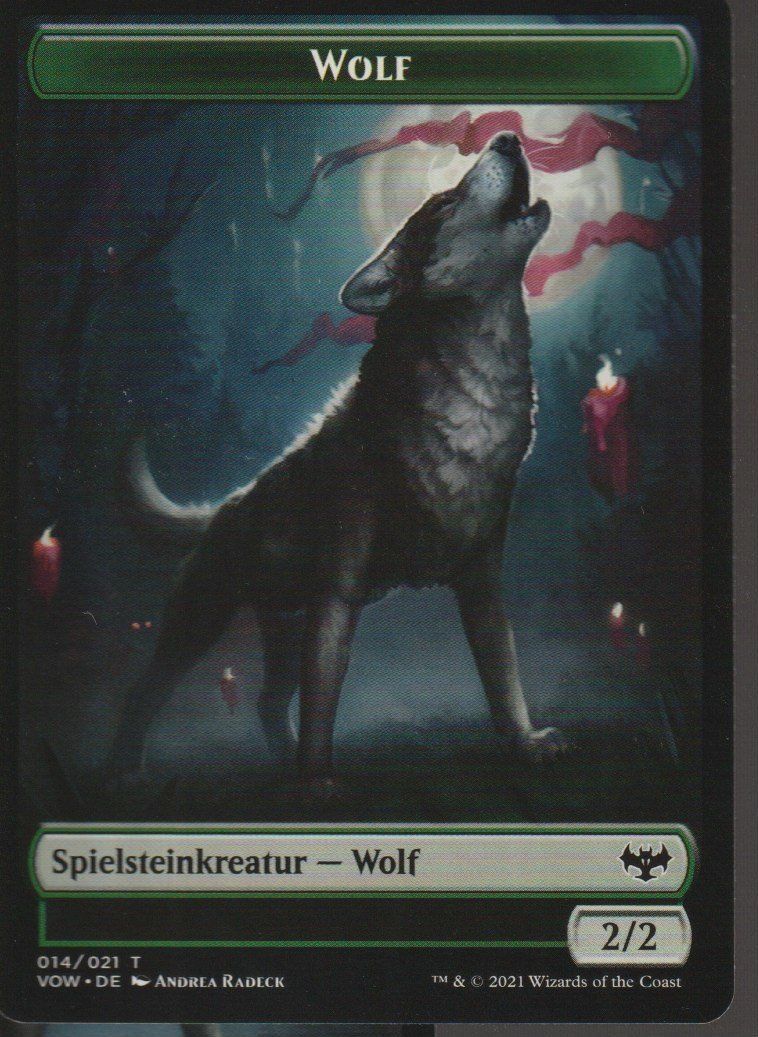 Magic The Gathering Carte collezionabili: TCG Magic The Gathering MTG De VOW 014 T Token Wolf – Nuovo (secondo la descrizione) da Vezia venduto da Aquarius_Age