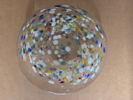 Vintage Kunstglasschale–Confetti/Macchie–Murano-Stil – Ø24cm