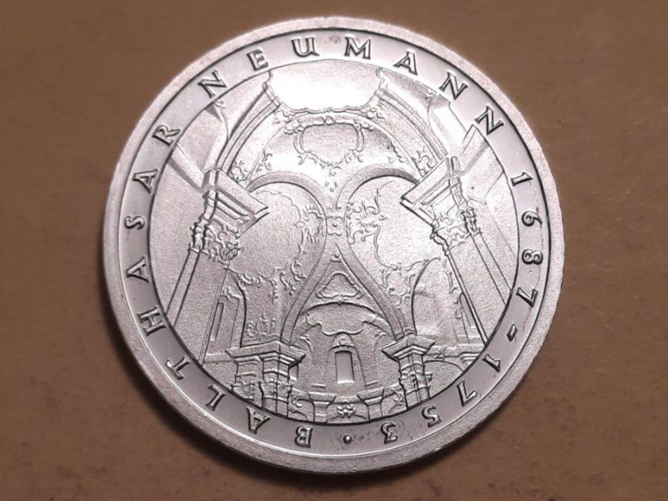 Tutti le monete: Deutschland 5 Mark "Balthasar Neumann" 1978 F Silber – Usato da Buchs SG venduto da numispatica