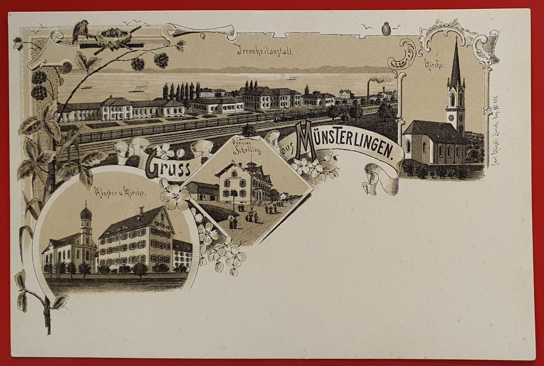 Cartoline postali: Gruss aus Münsterlingen – Usato da Kreuzlingen venduto da Rschweiz1