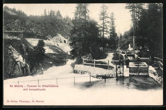 Cartoline postali: St. Moritz, Tunnel in Charnadüra mit In – Usato da Berlin venduto da bartko-reher