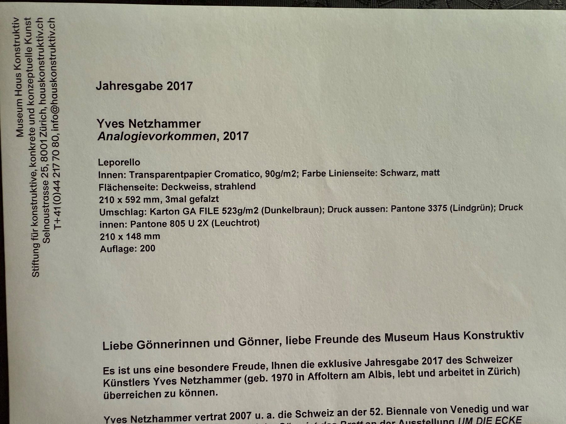 Foto & Immagini: Yves Netzhammer, Analogievorkommen, 2017 – Usato da Zürich venduto da leo0105 6