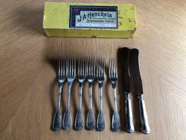 Antikes Besteck J.A. Henckels 6 Gabeln 2 Messer OVP 👍🏼
