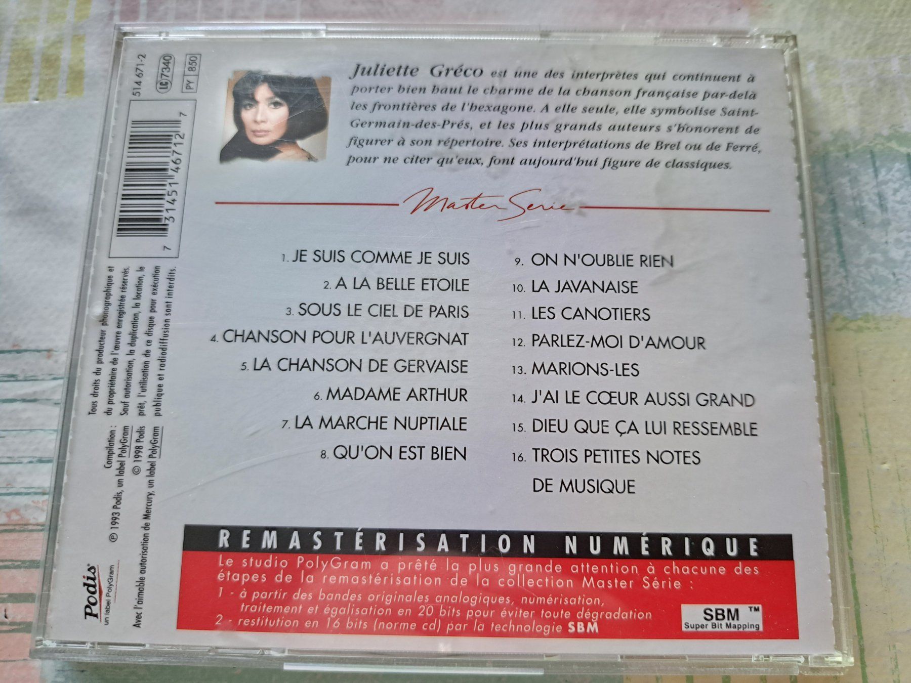 CDs: Cd Juliette Greco - Master série - vol. 2 – D'occasion à Pully par bro_n52j 1