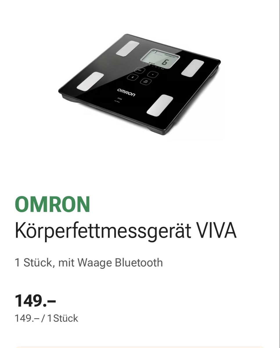 Omron Pèse-personnes: Omron Körperfettmessgerät  – D'occasion à Uster par chlini1983 2