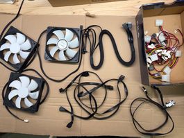 diverse PC Lüfter (Fractal) und PC SATA Kabel