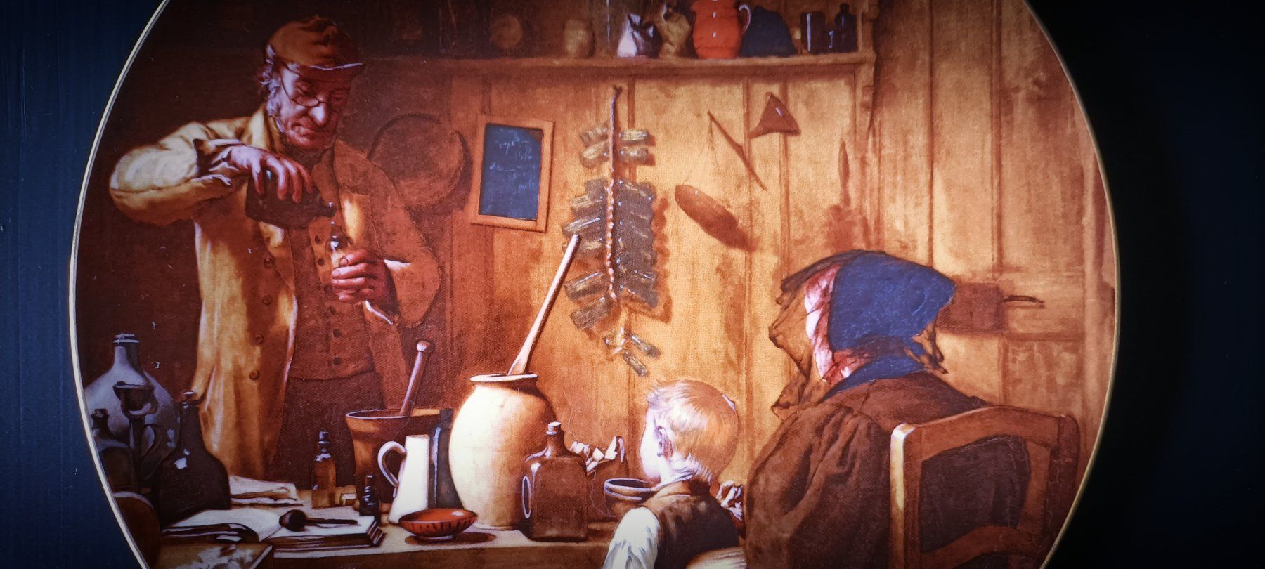 Piatti: LANGENTHAL Teller 1987 "Der Quacksalber" Albert Anker – Usato da Bern venduto da Fuxji17 1