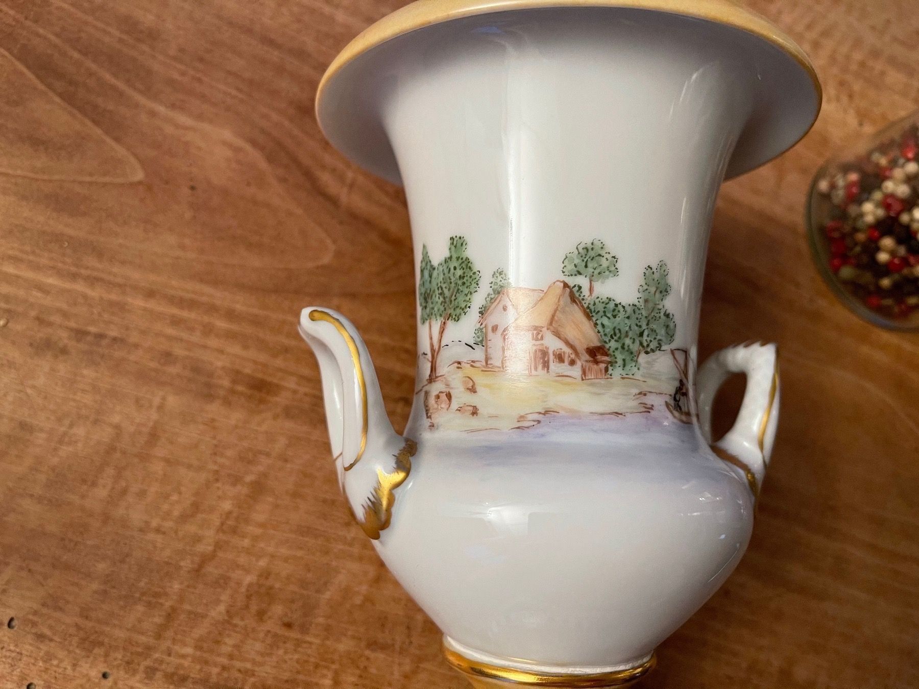 Vasen & Gefässe: Unikat: Handbemalte Vase – Gebraucht aus Winterthur von 1956ingi 2