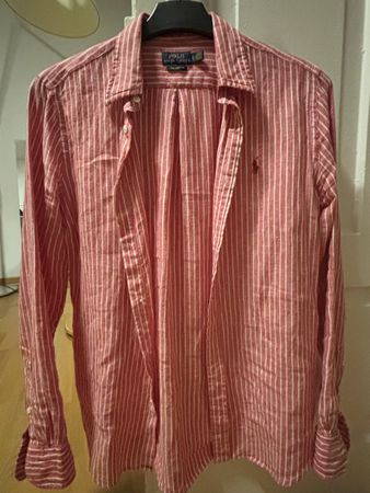 Camicia Polo Ralph Lauren rigata rossa e bianca taglia S
