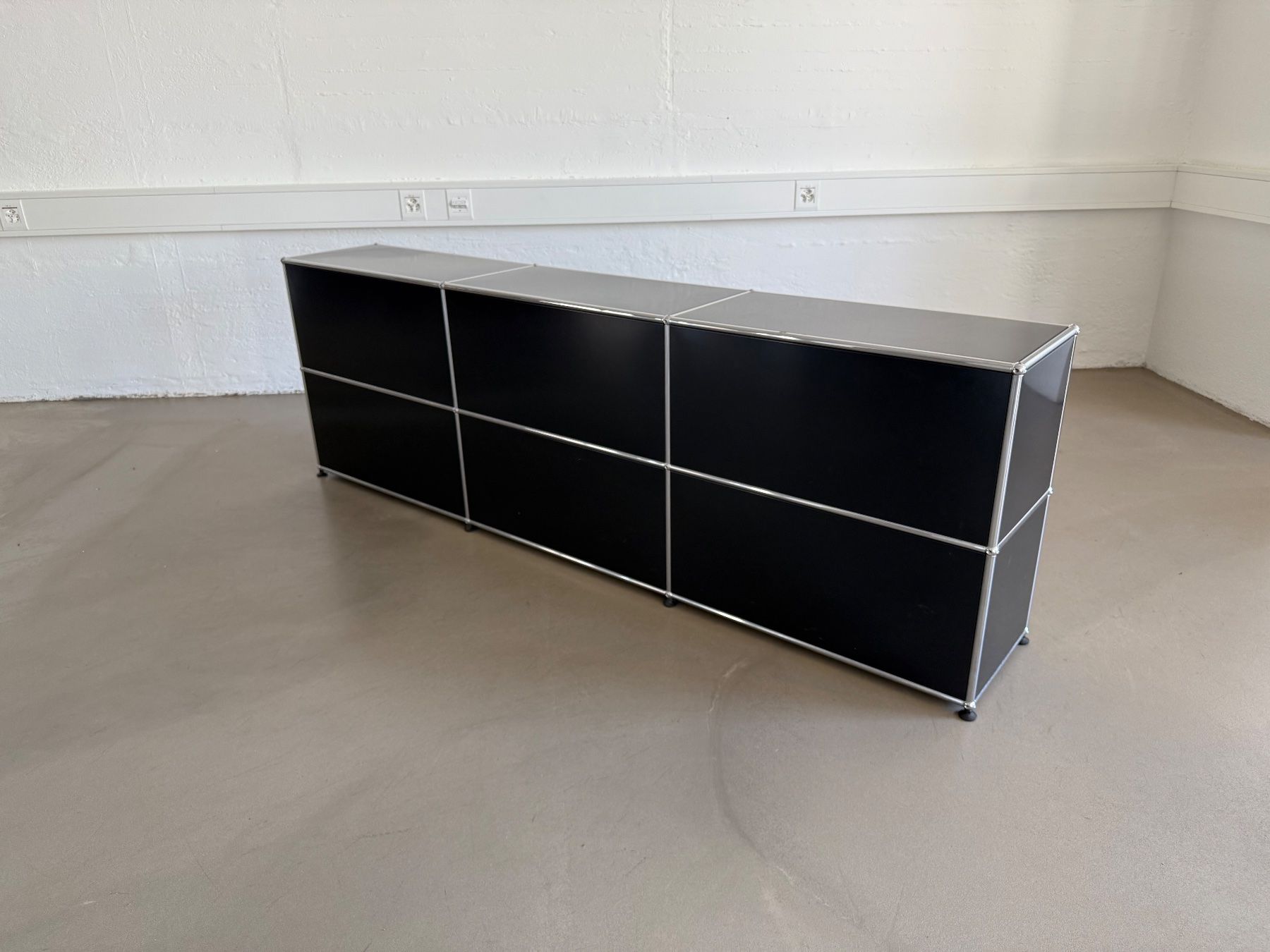 USM Regale: USM Sideboard,3x2, T35, Graphitschwarz – Gebraucht aus Grenchen von Design-Outlet 7