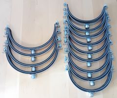13 Lüftungs-Rohrschellen Ø 225/280 mm mit Gummieinlage – neu