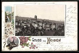 Litho Heiden, Teilansicht u. Steinbock