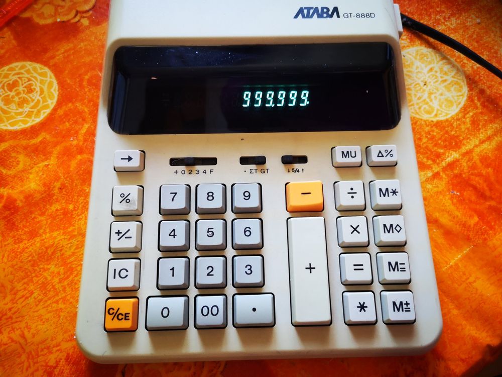 Rechner / Calculatrice éléctronique vintage ATABA GT-888D (Gebraucht ...