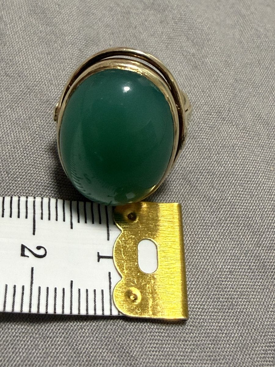 Ringe: RingGold mit Chrysopras  – Gebraucht aus Oberhof von RealStone 3