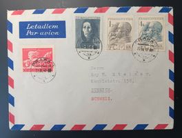 Tschechoslowakei Luftpostbrief nach Zürich 1947