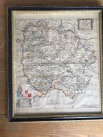 Antiker Stich - Hereford England - 1673 - Topobjekt