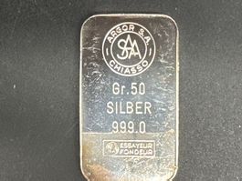 50g Silberbarren ARGOR S.A.