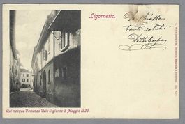 1910, LIGORNETTO, CASA NATALE DI VINCENZO VELA, RARA