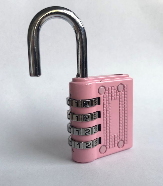 Zahlenschloss Vorhängeschloss Keller Lock Türe Bogen Rosa (Neu und ...