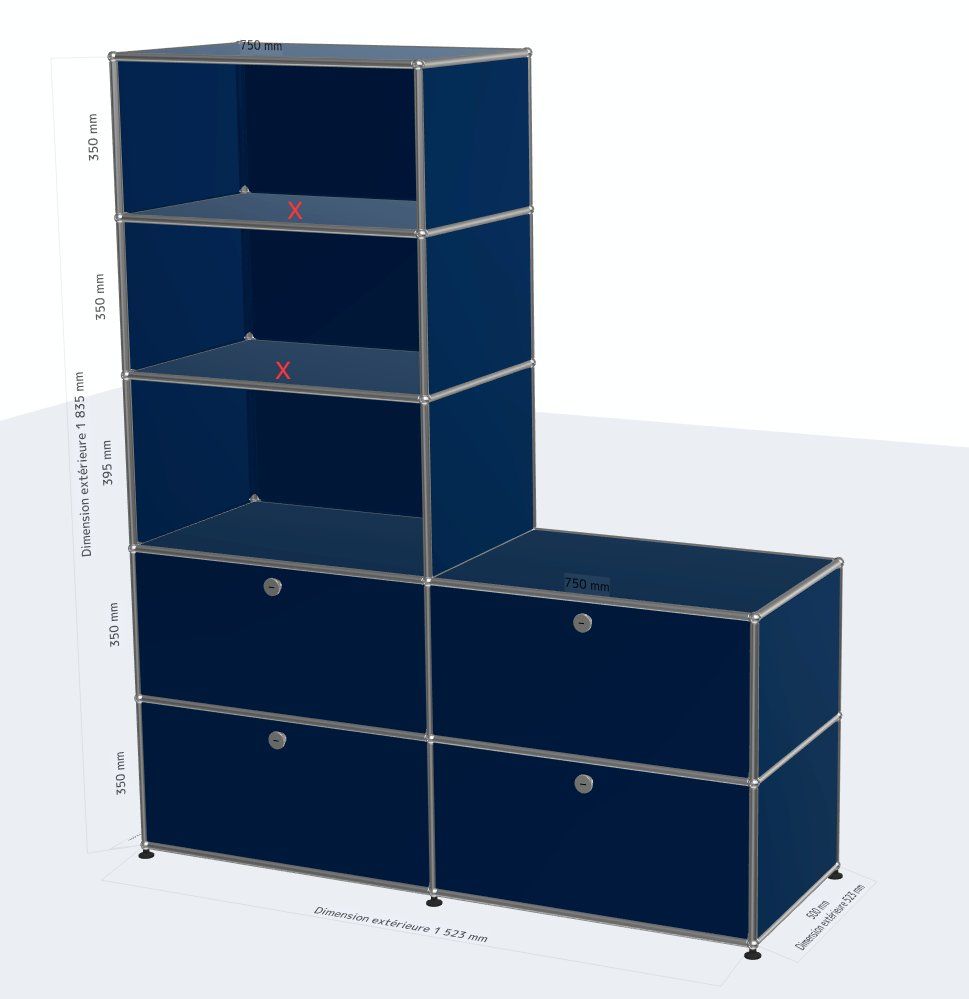 USM Regale: USM - 2 X 2 + 1 X 3 - BLEU NUIT – Gebraucht aus Givisiez von JUJU_1998 9