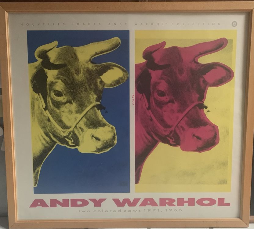 Andy Warhol two cows Poster gerahmt | Kaufen auf Ricardo