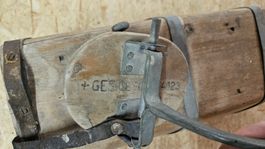 Historischer Melkeimer Holz mit Metallbügel gebraucht