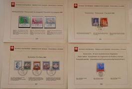 Sammelblätter 224 - 228 ET Teil - und Vollstempel 1966