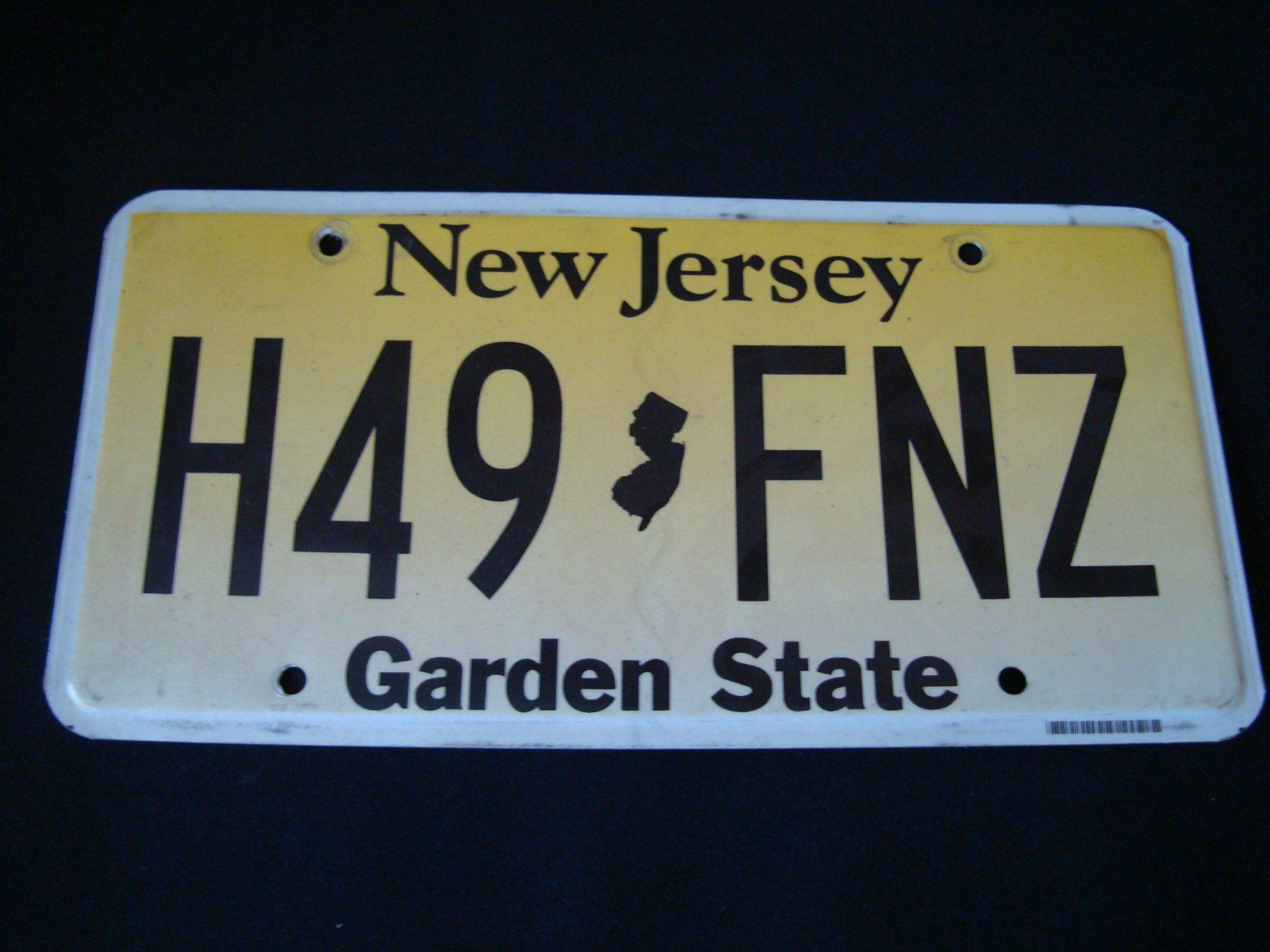 Schilder: NEW JERSEY H49 FNZ – Gebraucht aus Scherz von 5246