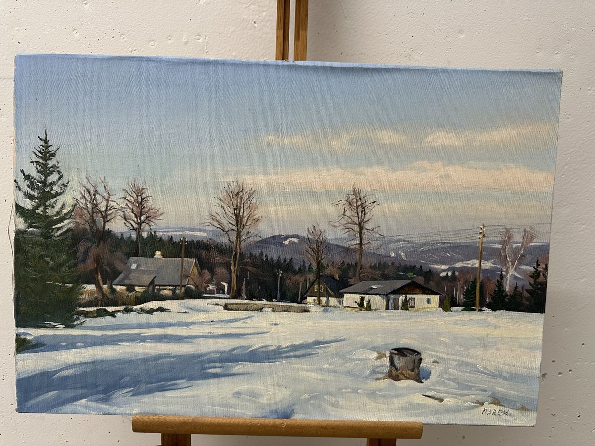 Dipinti: Winterlandschaft Ölgemälde signiert Marek – Usato da Ebikon venduto da Gaenggeliwaar