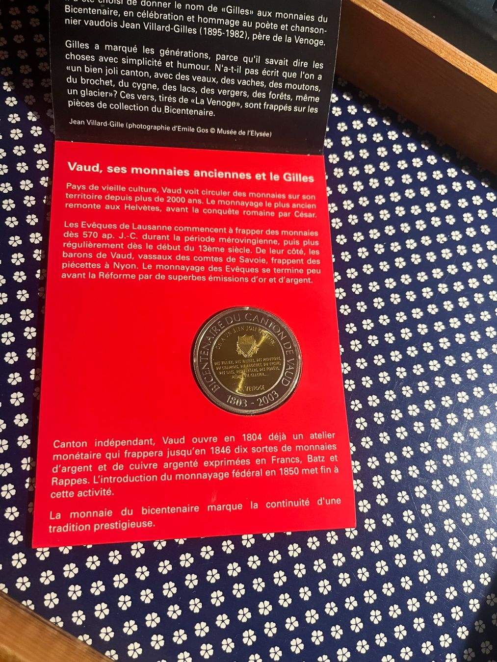 Tutti le monete: Folder Gilles Vaud 2003 – Nuovo e nell'imballaggio originale da Arch venduto da Noah819 1