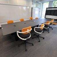 Vitra Pier Co-Working Table Grosstisch, Schwarz, 380 × 140 c