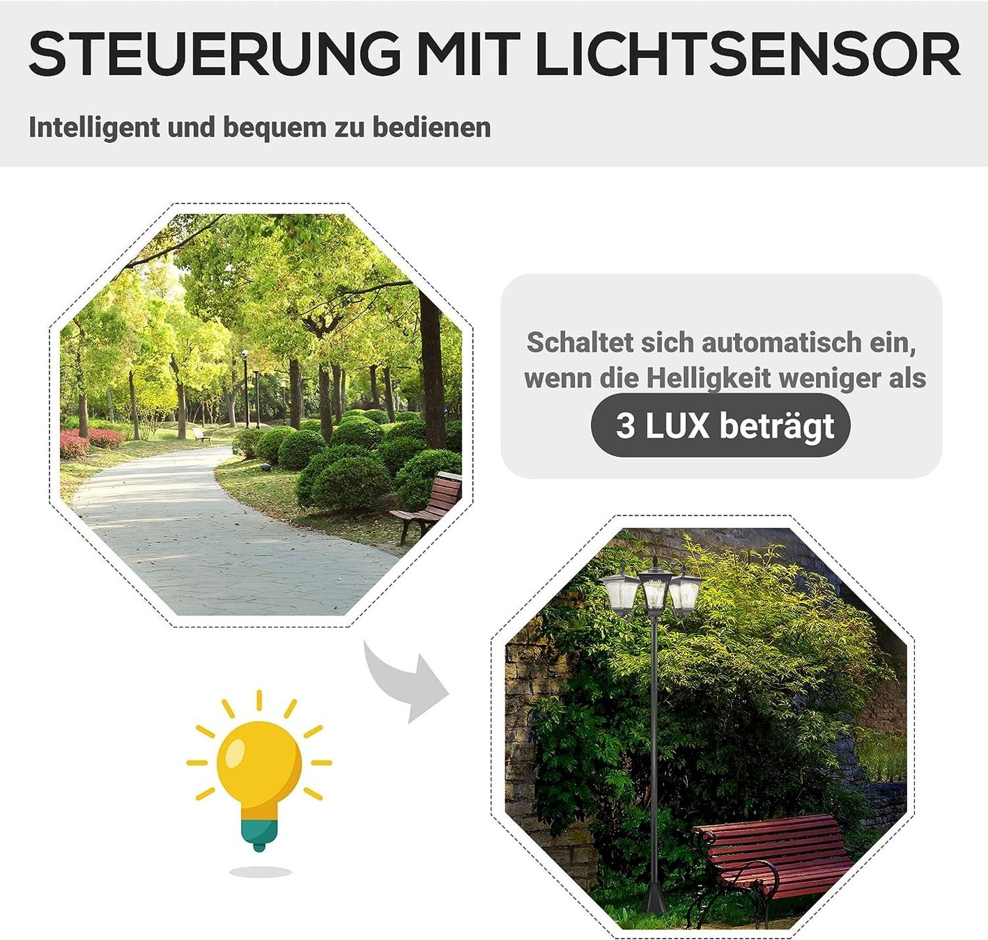 Lampes: Outsunny Solar Gartenlaterne – Neuf avec emballage d'origine à Bottighofen par zaap 3