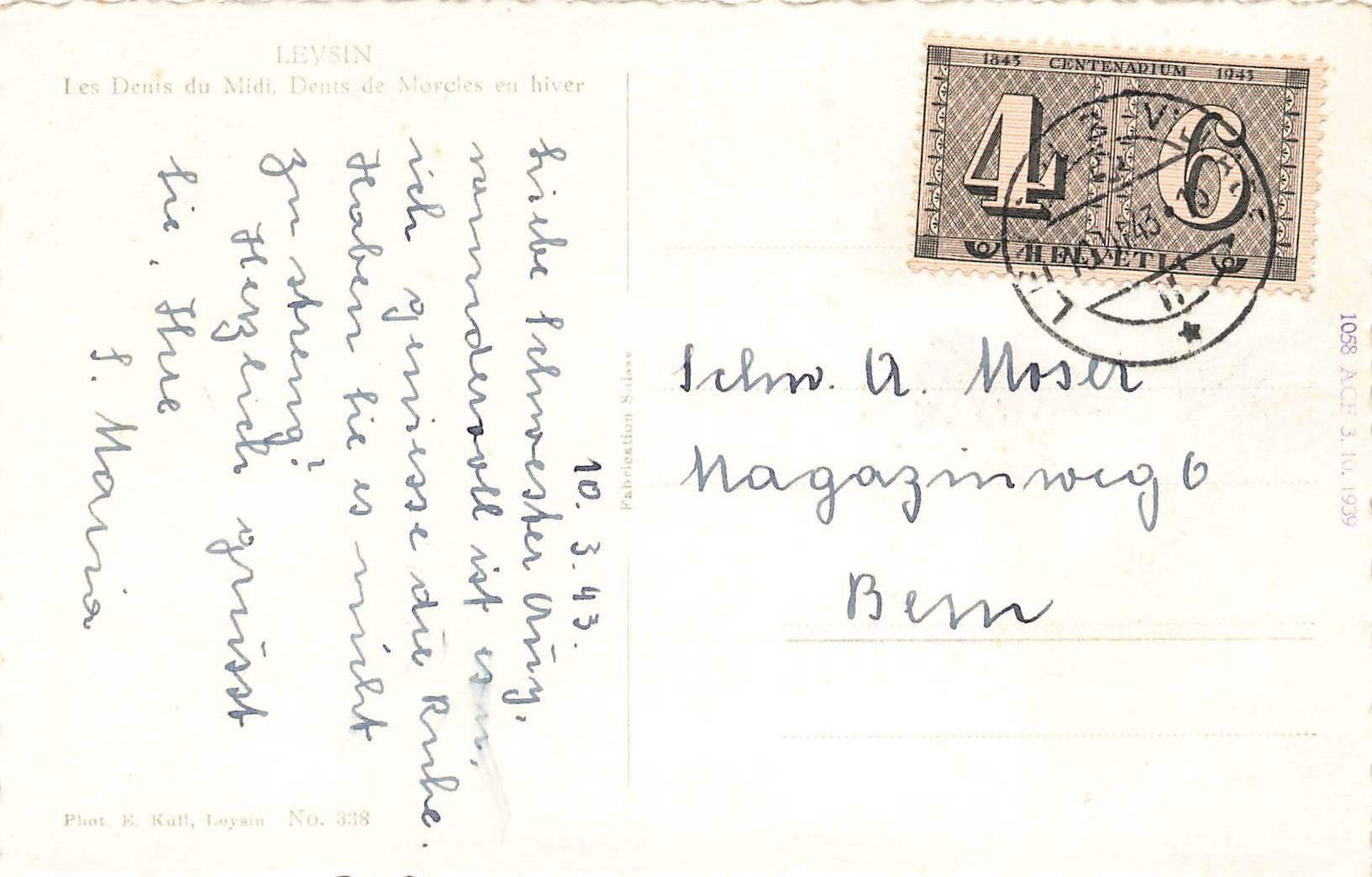 Cartoline postali: Leysin – Usato da Biasca venduto da Blenio71 1
