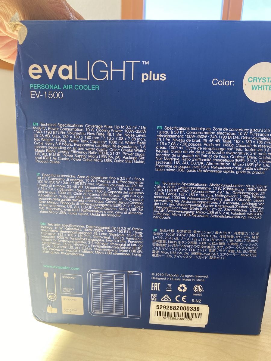 Climatiseurs: Evapolar evaLIGHT plus EV-1500 Personal Air Cooler Weiss – D'occasion à Rickenbach LU par gini99 2